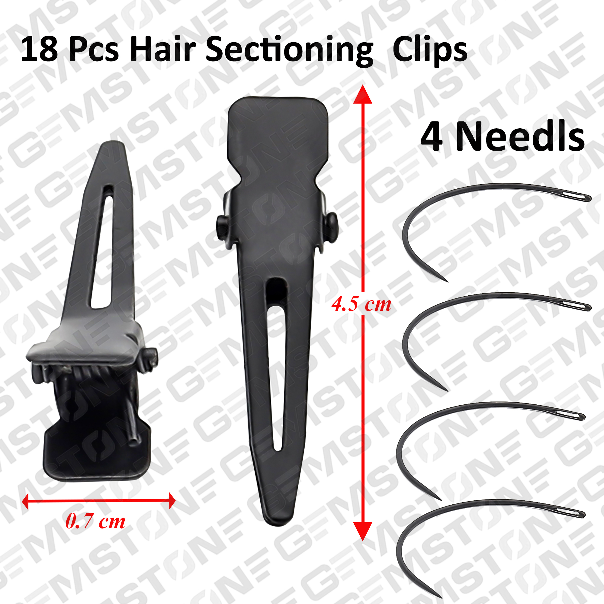 5-Hair Sectioning Clips With Needls_